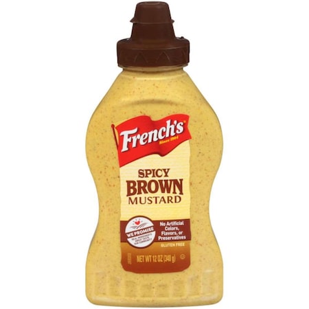 Frenchs French's Deli Mustard Spicy Brown 12 oz. Bottle, PK12 01042
